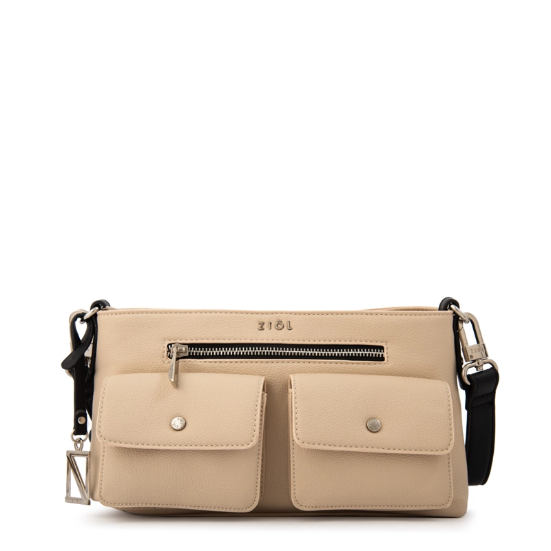 CARTERA BANDOLERA ALISA PEQUEÑA BEIGE - 1