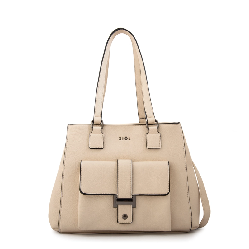 CARTERA TOTE SERAFINA MEDIANA BLANCO CRUDO - 1