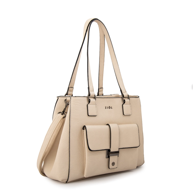 CARTERA TOTE SERAFINA MEDIANA BLANCO CRUDO - 2