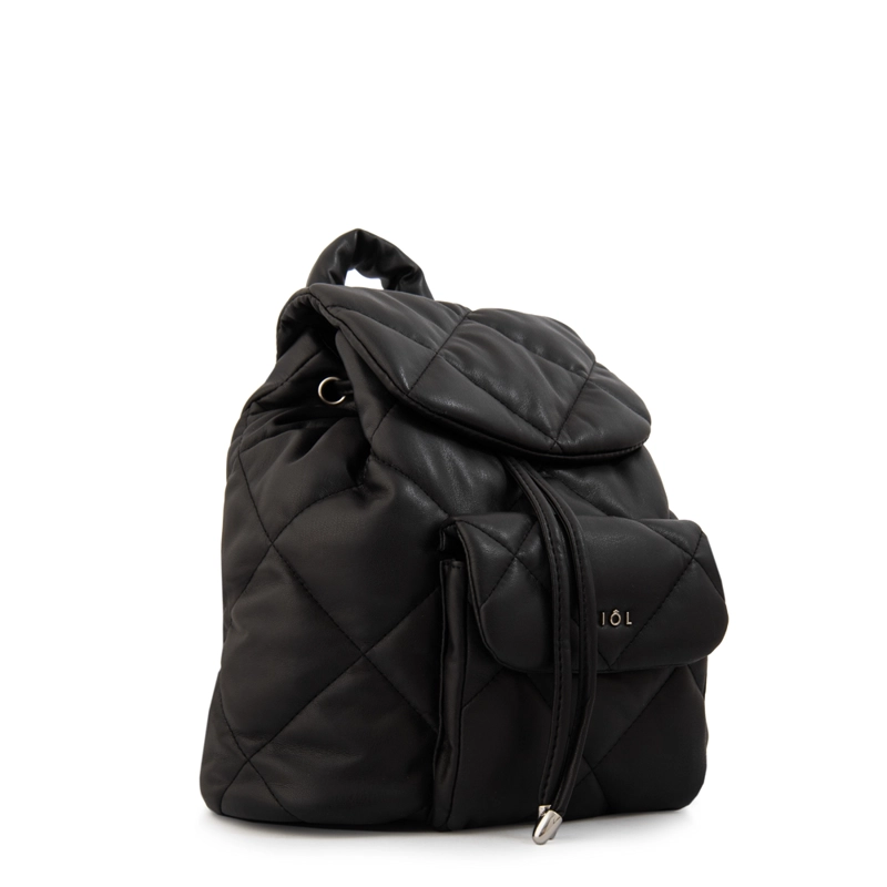 MOCHILA CON TAPA LINN MEDIANA NEGRO ESPECIAL - 2