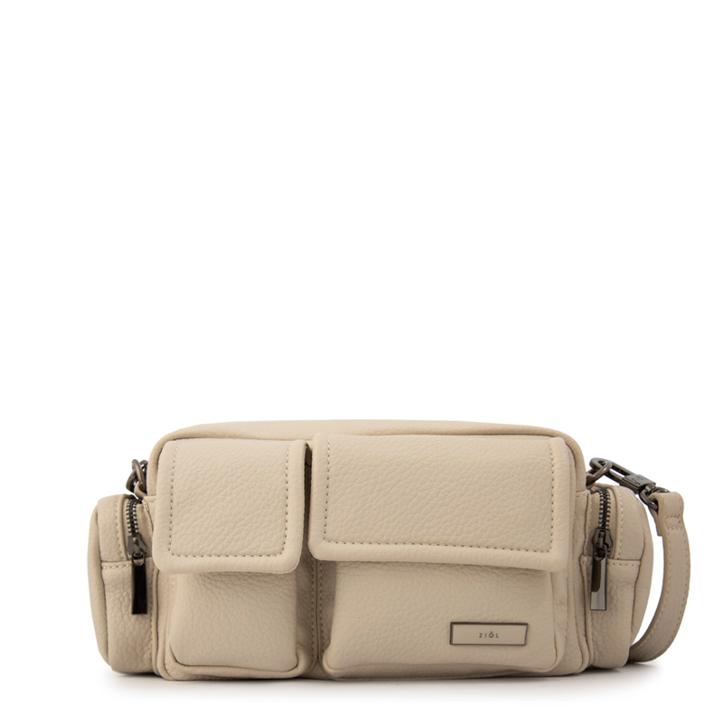 CARTERA BANDOLERA BLAIR MEDIANA BLANCO CRUDO - 1