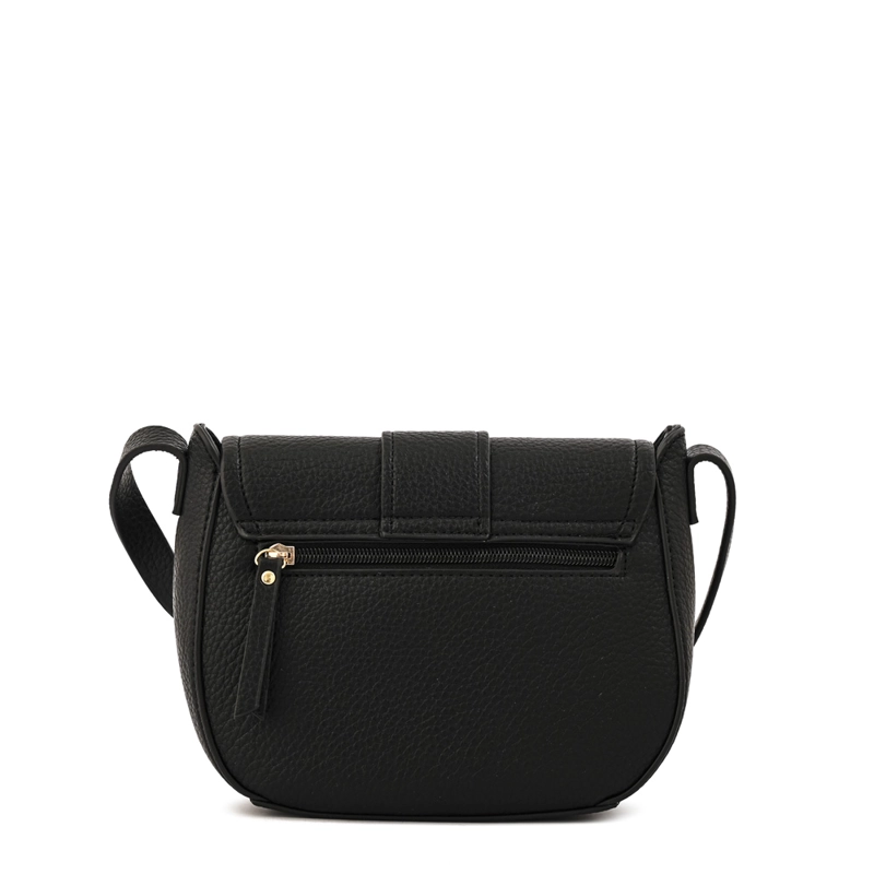 CARTERA BANDOLERA CON TAPA TYRA MEDIANA NEGRO - 3
