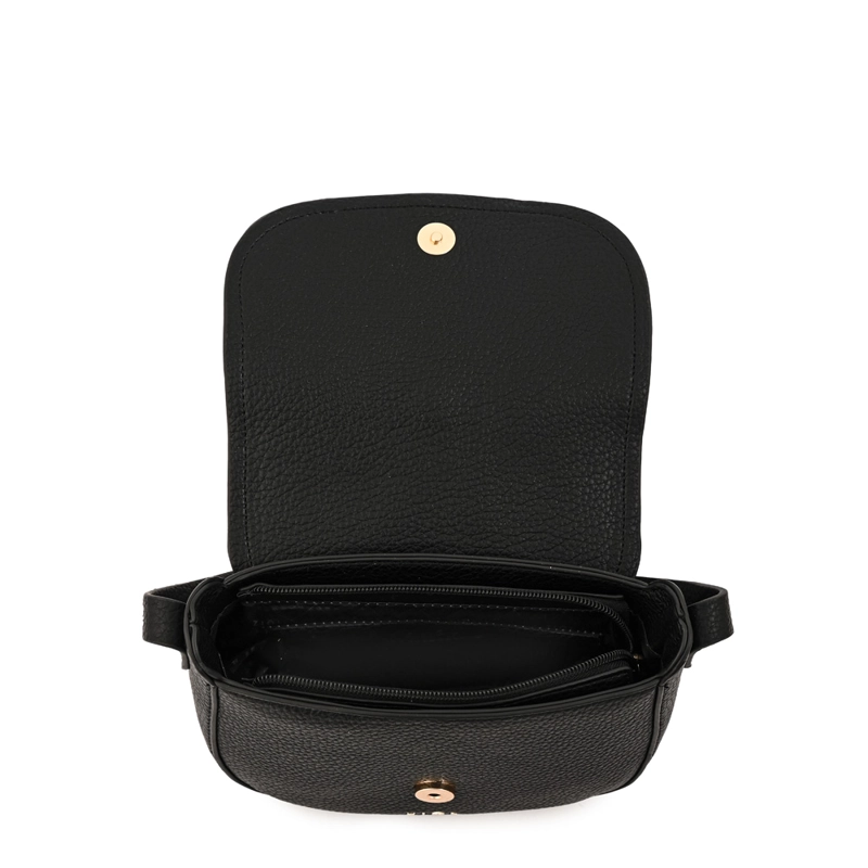 CARTERA BANDOLERA CON TAPA TYRA MEDIANA NEGRO - 4
