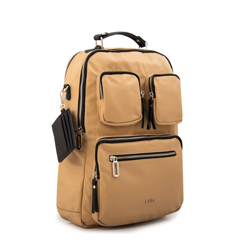 MOCHILA PORTA NOTEBOOK MEGAN GRANDE BEIGE OSCURO - 2
