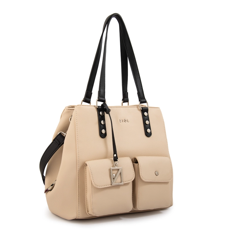 CARTERA TOTE ALISA MEDIANA BEIGE - 2