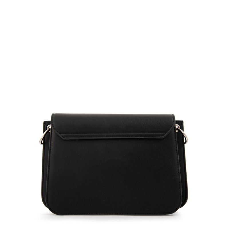 CARTERA BANDOLERA CON TAPA KARINA MEDIANA NEGRO - 3