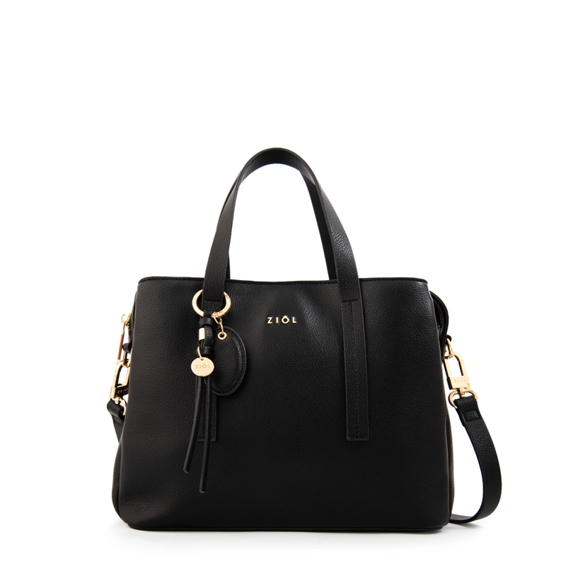 CARTERA TOTE TRES DIVISIONES AURORA MEDIANA NEGRO - 1