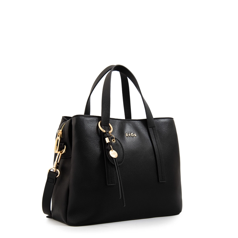 CARTERA TOTE TRES DIVISIONES AURORA MEDIANA NEGRO - 2