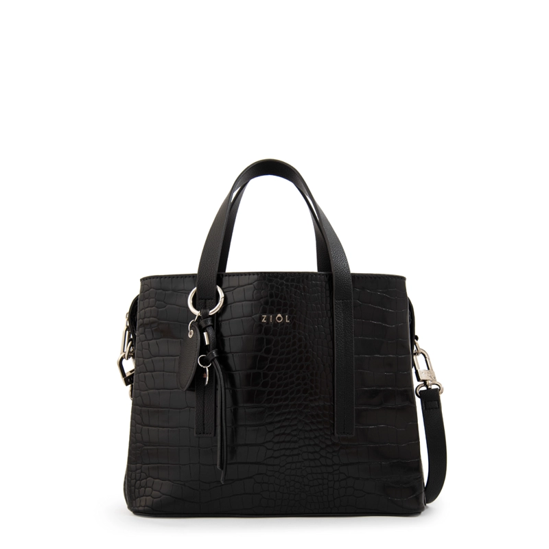 CARTERA TOTE TRES DIVISIONES AURORA MEDIANA NEGRO ESPECIAL - 1