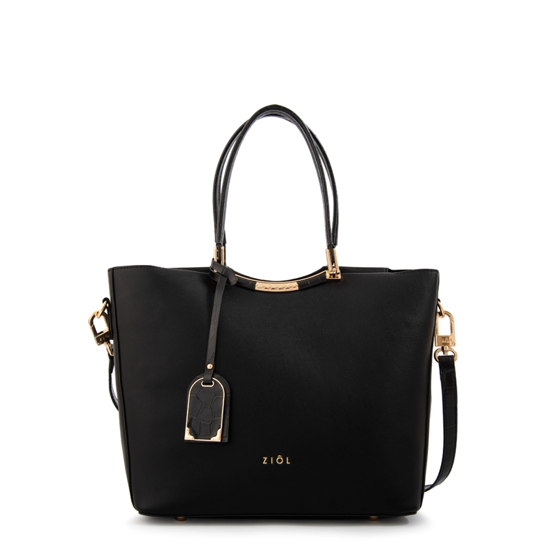 CARTERA TOTE MANDELA GRANDE NEGRO - 1