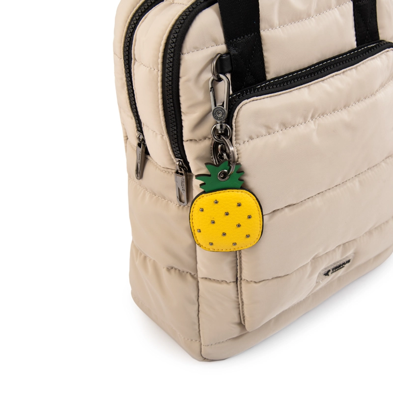 MOCHILA TIANA MEDIANA BEIGE - 4