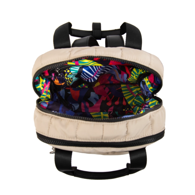 MOCHILA TIANA MEDIANA BEIGE - 5