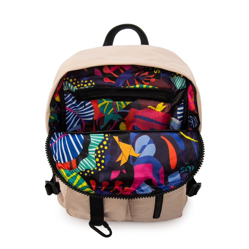 MOCHILA REGINA MEDIANA BEIGE - 4