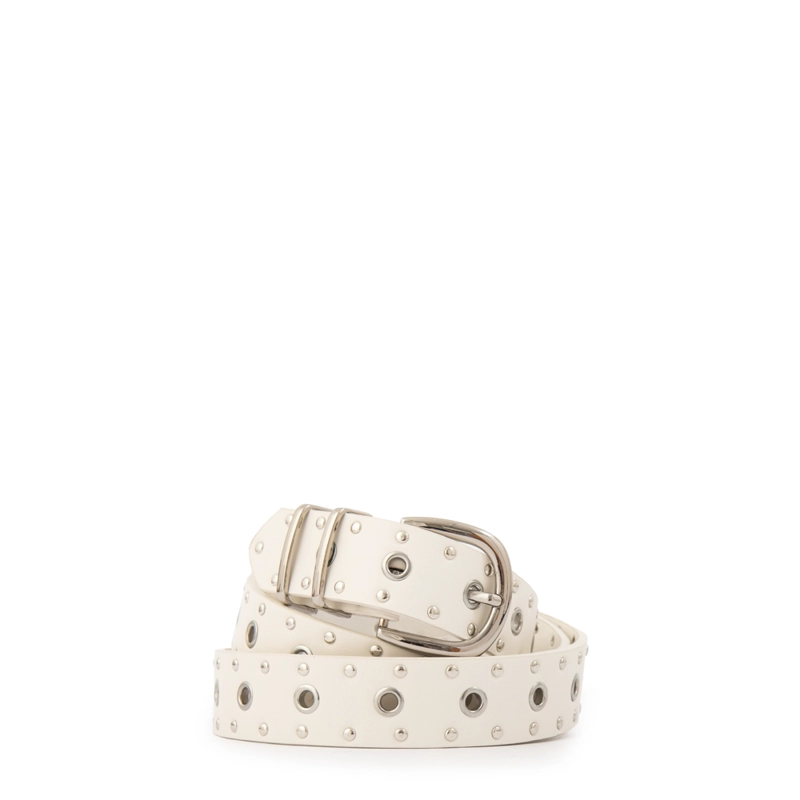 CINTURON EVELYN BLANCO CRUDO - 1