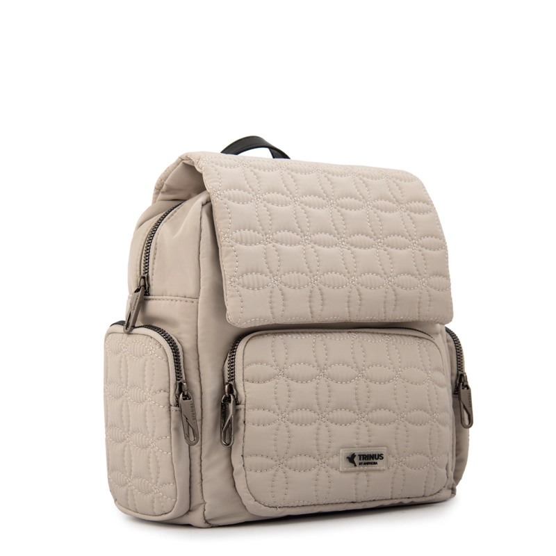 MOCHILA CON TAPA SAHARA PEQUEÑA BLANCO CRUDO - 2