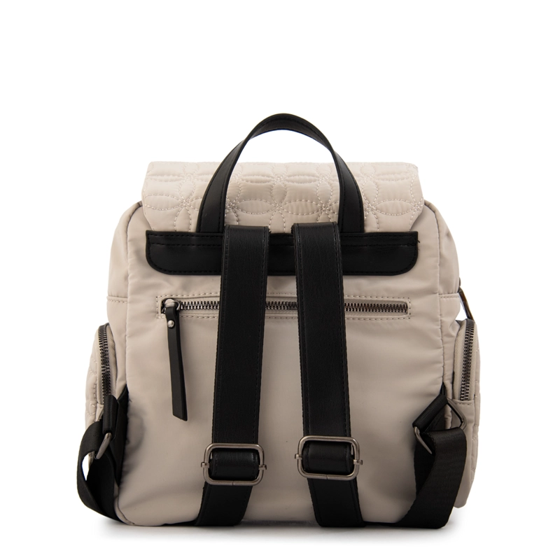 MOCHILA CON TAPA SAHARA PEQUEÑA BLANCO CRUDO - 3