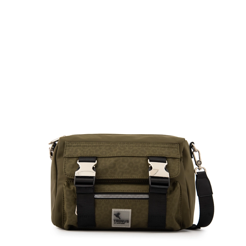 CARTERA BANDOLERA COLLEGE PEQUEÑA VERDE OLIVA - 1