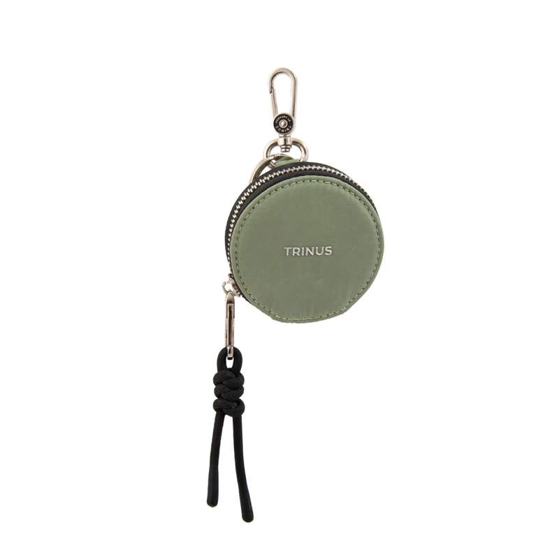 LLAVERO MONEDERO TIARA PEQUEÑA VERDE OLIVA - 1