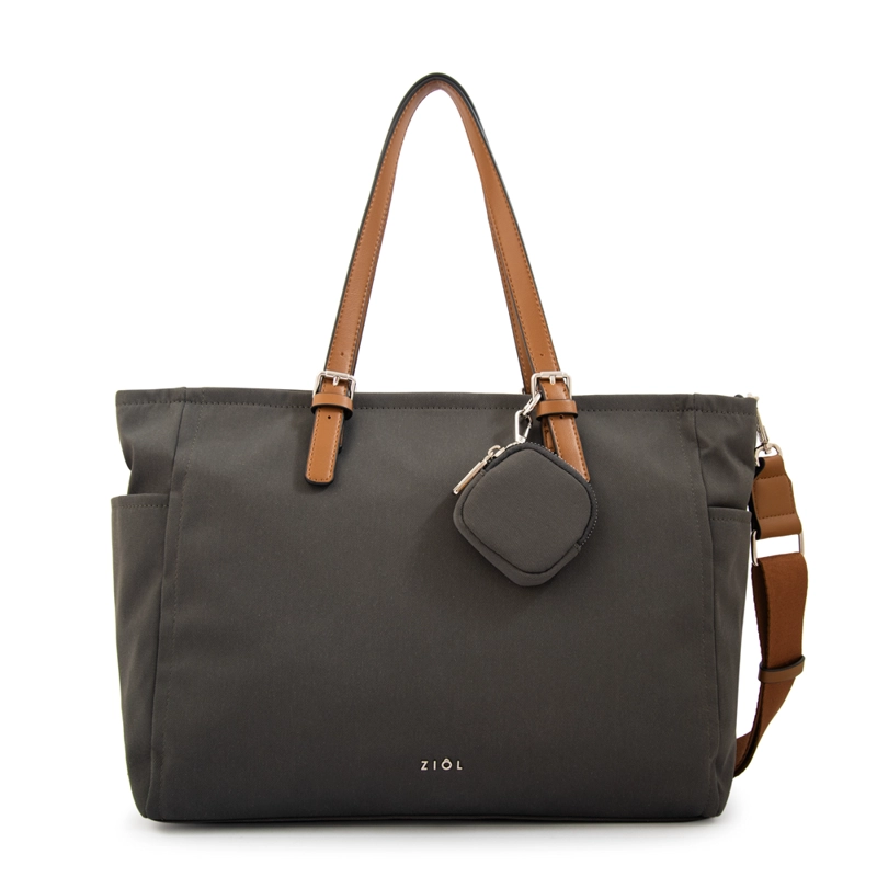 CARTERA TOTE PORTA NOTEBOOK MARTA GRANDE GRIS OSCURO - 1