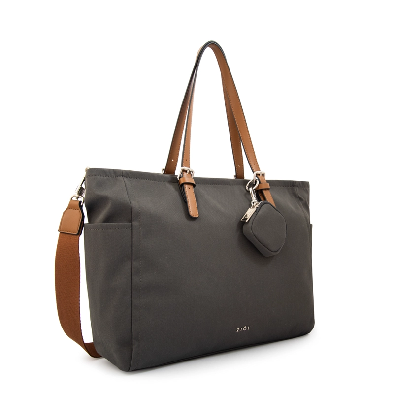 CARTERA TOTE PORTA NOTEBOOK MARTA GRANDE GRIS OSCURO - 2