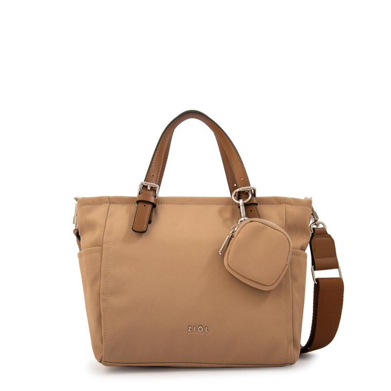 CARTERA BANDOLERA MARTA MEDIANA BEIGE OSCURO - 1