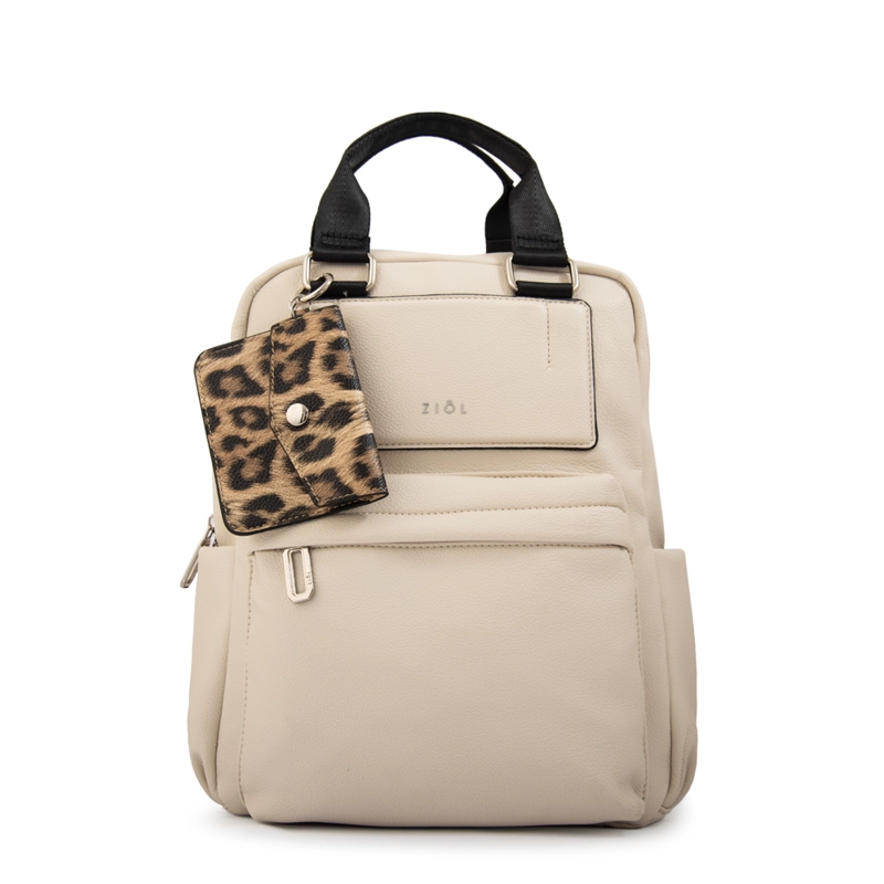 MOCHILA ALFIRA MEDIANA BLANCO CRUDO - 1