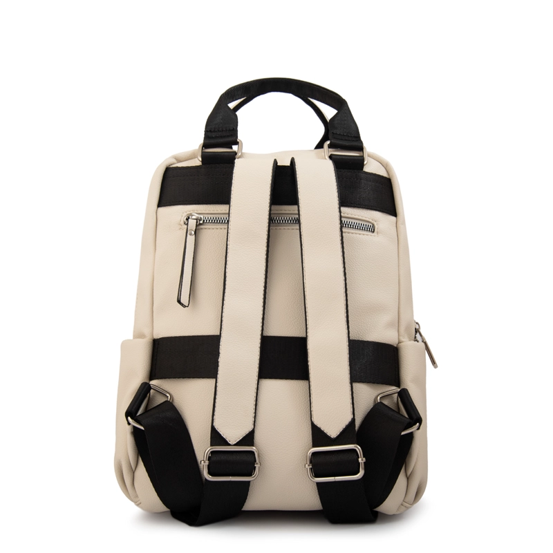 MOCHILA ALFIRA MEDIANA BLANCO CRUDO - 3
