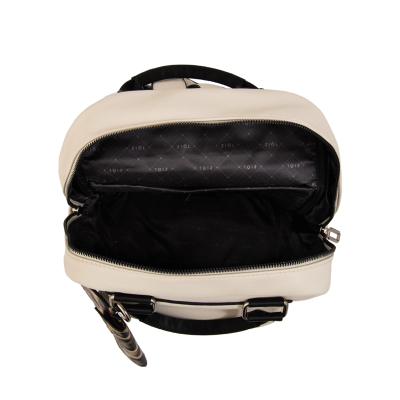 MOCHILA ALFIRA MEDIANA BLANCO CRUDO - 4