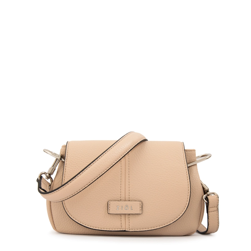CARTERA BANDOLERA MARCELA MEDIANA BEIGE - 1