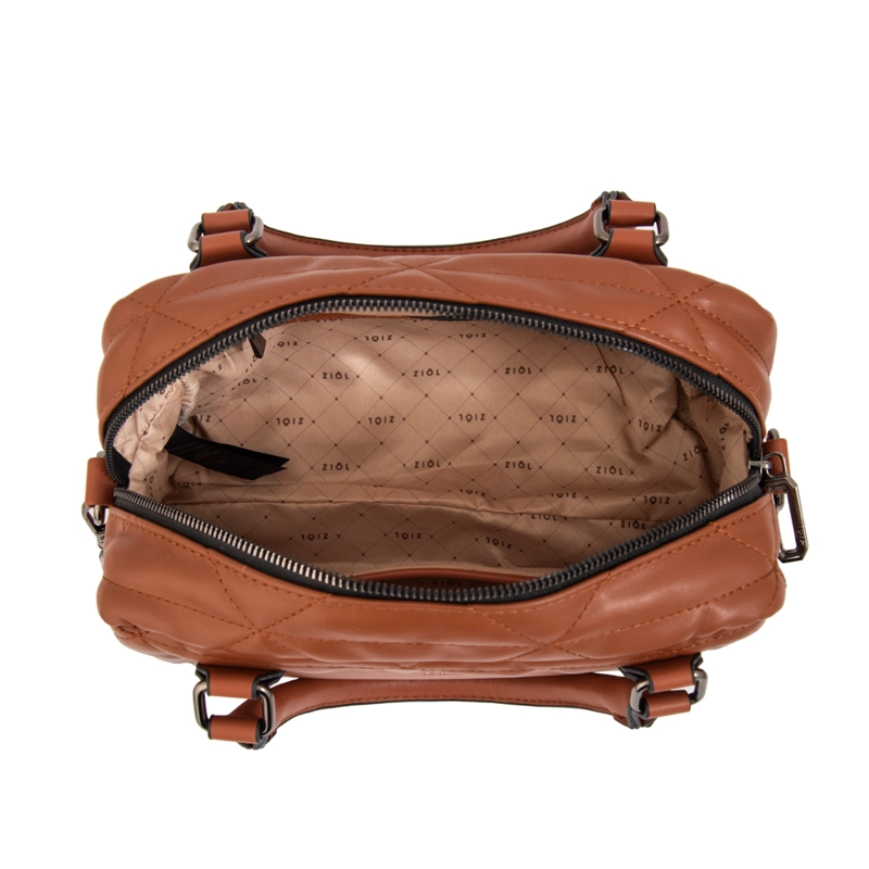CARTERA BANDOLERA CON ASAS BRENDA MEDIANA CAFE - 4
