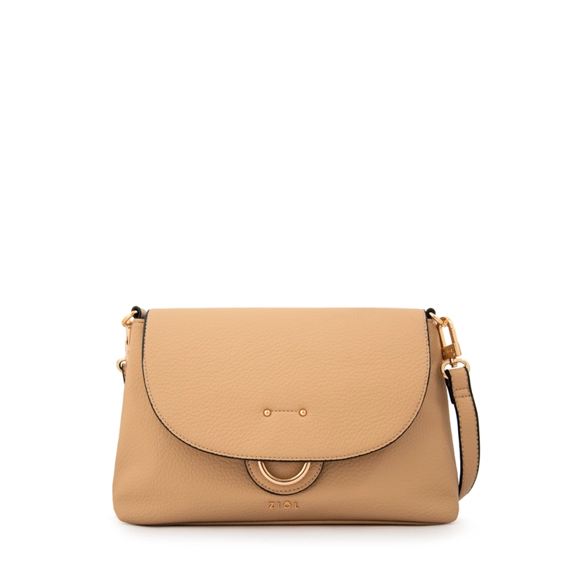 CARTERA BANDOLERA ANASTASIA MEDIANA BEIGE OSCURO - 1