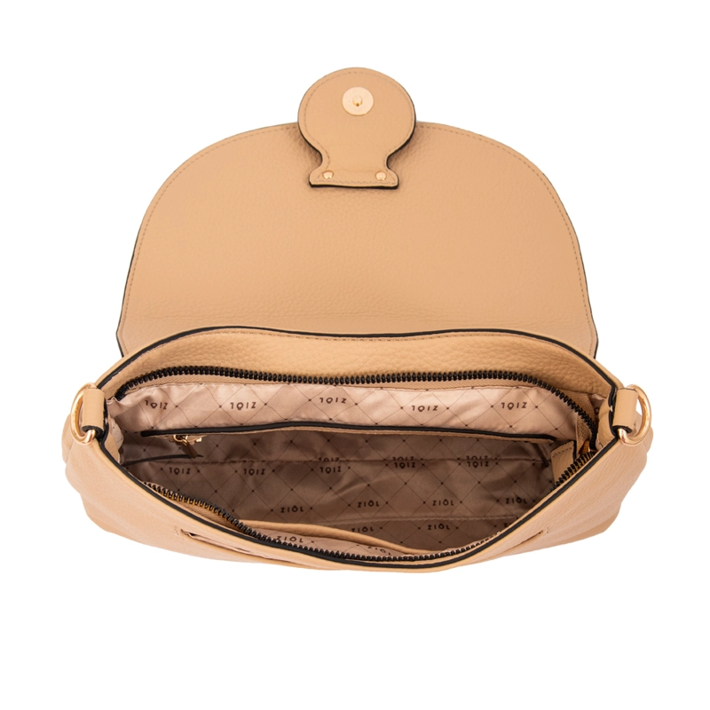 CARTERA BANDOLERA ANASTASIA MEDIANA BEIGE OSCURO - 4