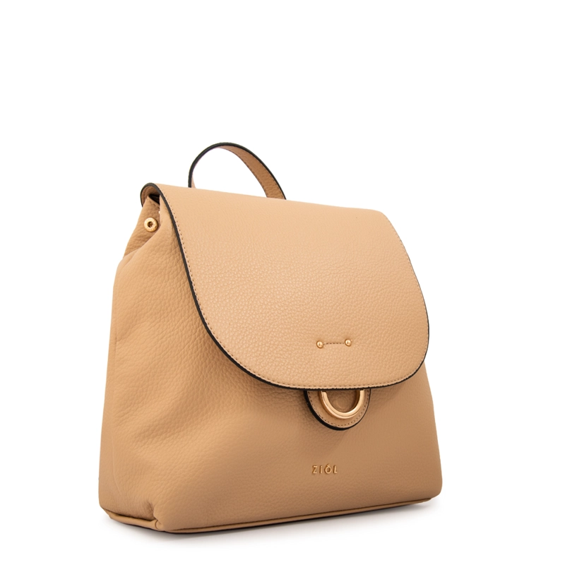MOCHILA CON TAPA ANASTASIA MEDIANA BEIGE OSCURO - 2