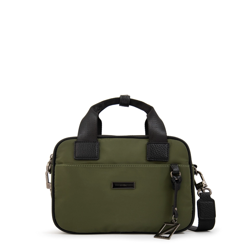 CARTERA BANDOLERA CON ASAS HELENA PEQUEÑA VERDE OLIVA - 1