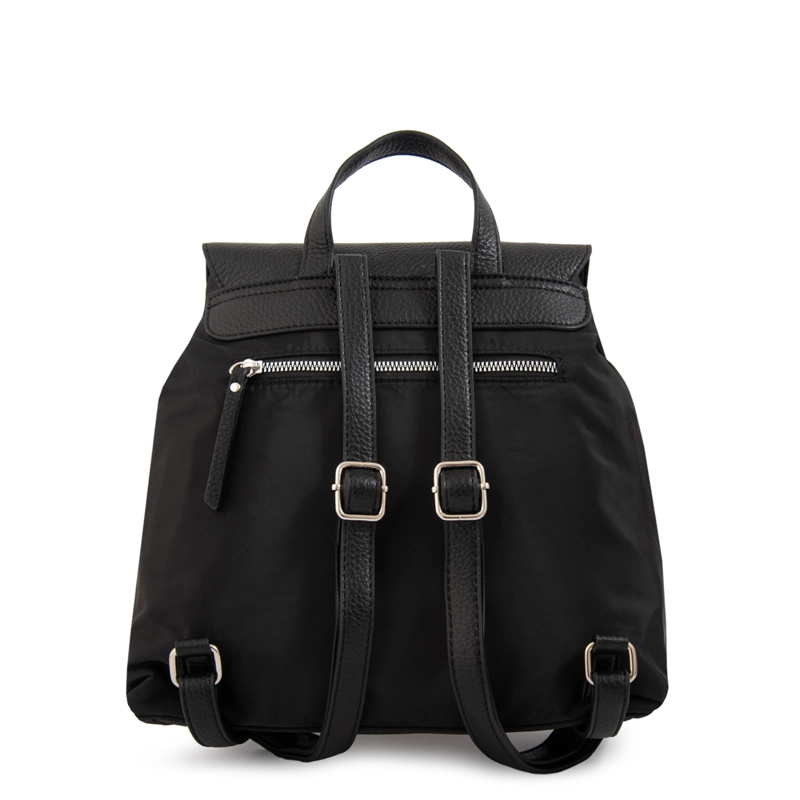 MOCHILA CON TAPA ANASTASIA MEDIANA NEGRO - 3