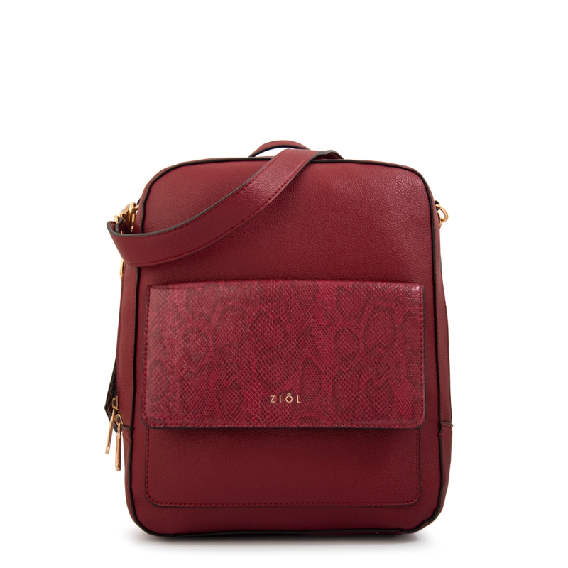 MOCHILA MICHELLE MEDIANA ROJO OSCURO