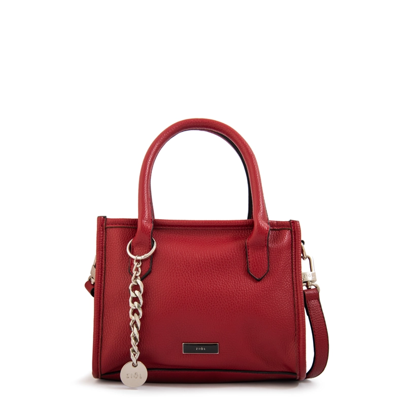 CARTERA BANDOLERA CON ASAS RENATTA MEDIANA ROJO OSCURO - 1