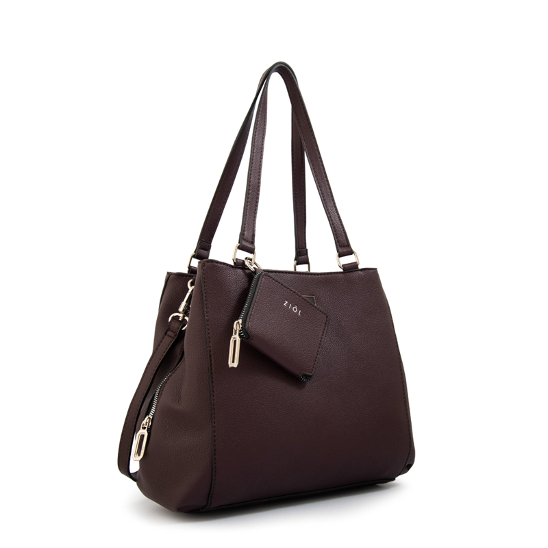 CARTERA TOTE TRES DIVISIONES SUSANA GRANDE CAFE  OSCURO - 2