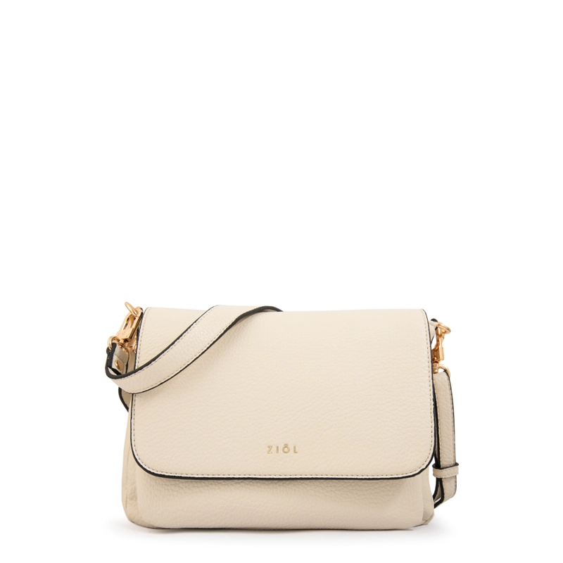 CARTERA BANDOLERA GWEN MEDIANA BLANCO CRUDO - 1