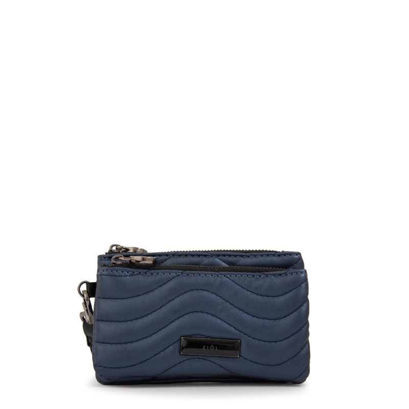 MONEDERO DOBLE KILIAN GRANDE AZUL OSCURO - 1
