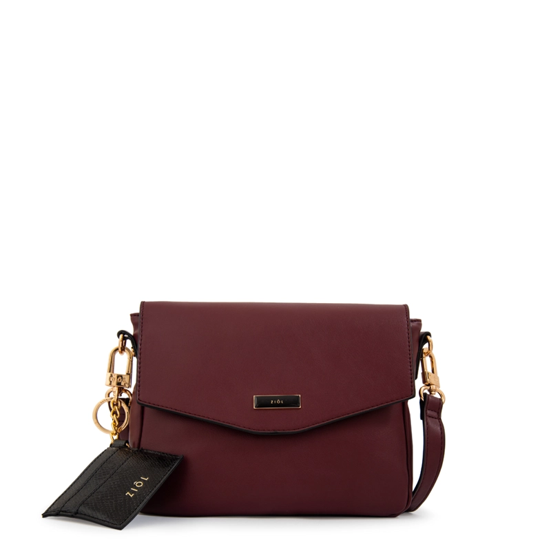 CARTERA BANDOLERA RAQUEL PEQUEÑA ROJO OSCURO - 1