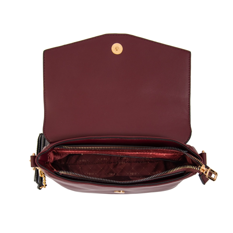 CARTERA BANDOLERA RAQUEL PEQUEÑA ROJO OSCURO - 4