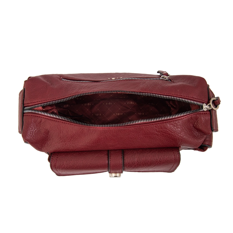 CARTERA BANDOLERA MONSERRAT MEDIANA ROJO OSCURO - 4
