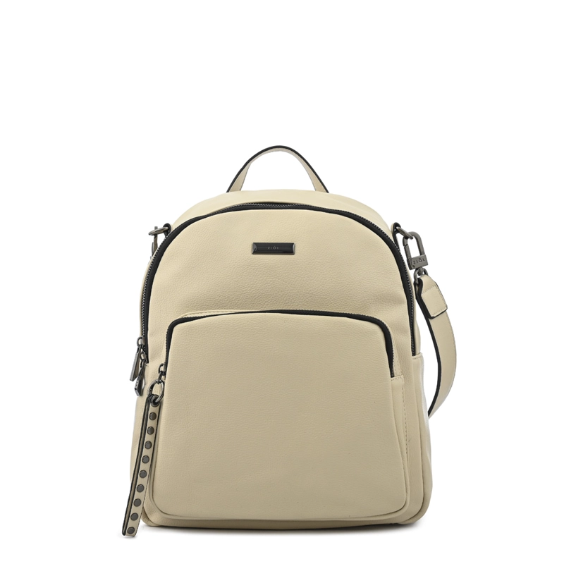 MOCHILA MEDIANA NAHIA BLANCO CRUDO - 1