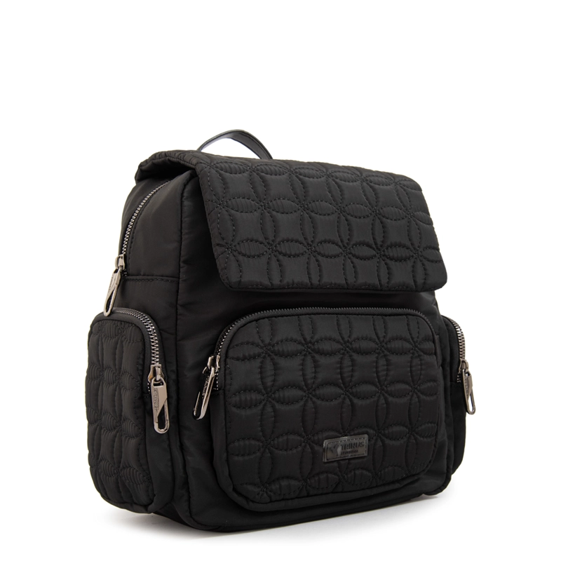 MOCHILA CON TAPA SAHARA PEQUEÑA NEGRO - 2