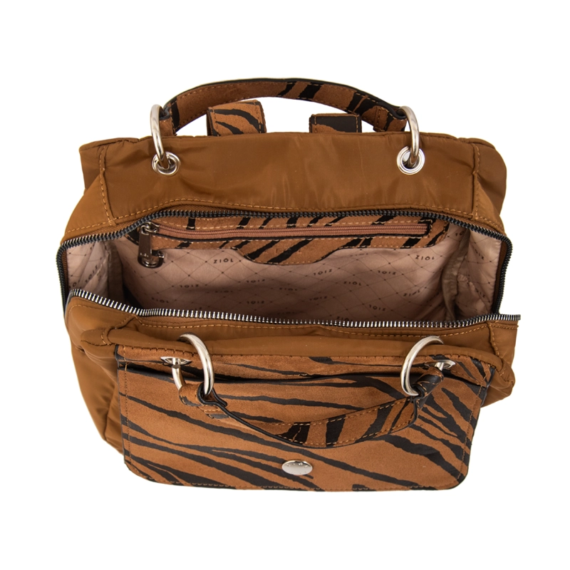MOCHILA SIMONETA MEDIANA CAMEL - 4