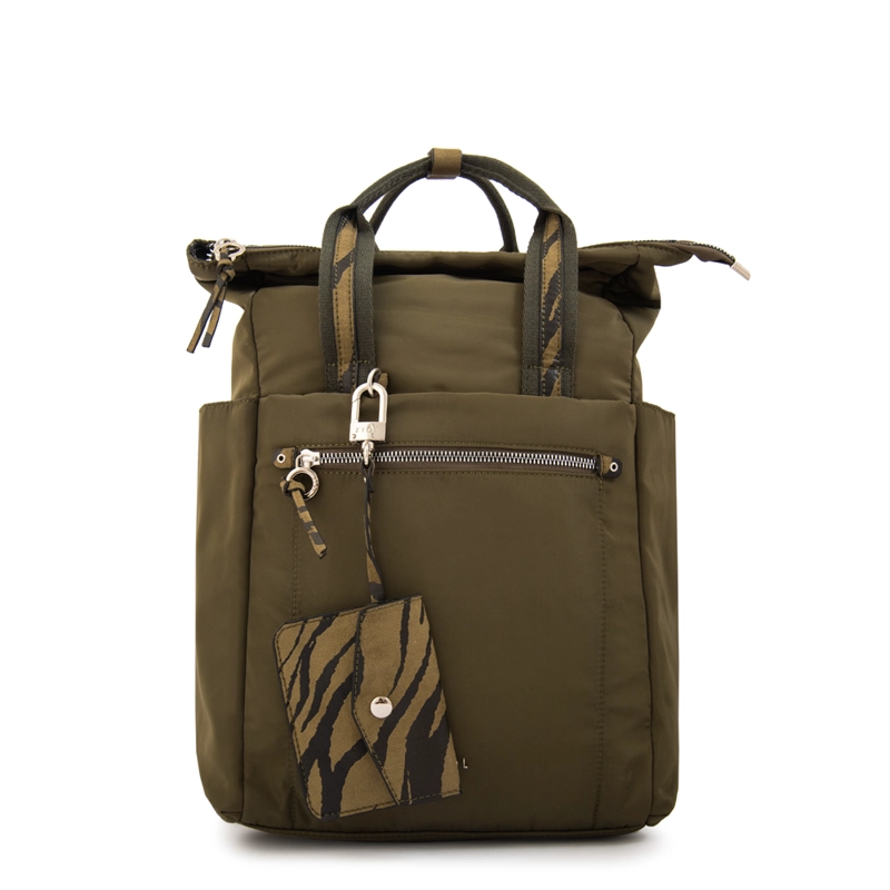 MOCHILA PORTA NOTEBOOK LULU VERDE OLIVA - 1