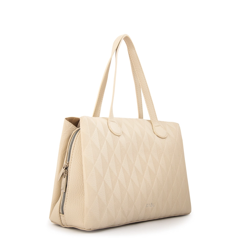 CARTERA TOTE FRANCINI MEDIANA BLANCO CRUDO - 2