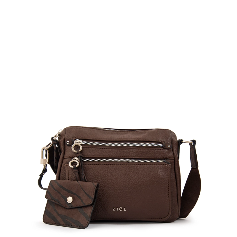 CARTERA BANDOLERA LULU CAFE  OSCURO - 1