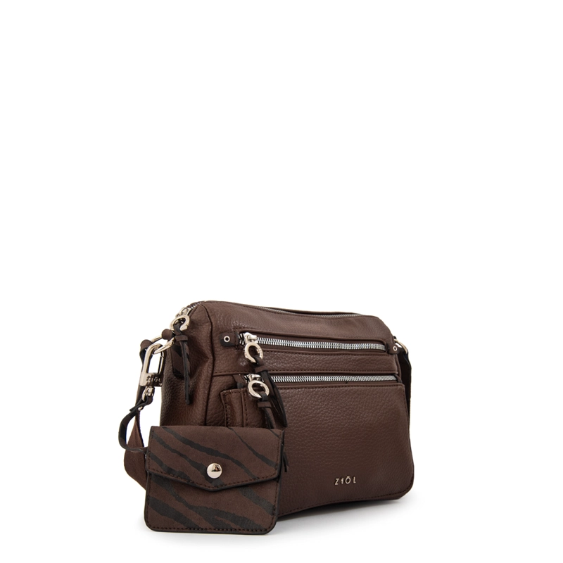 CARTERA BANDOLERA LULU CAFE  OSCURO - 2